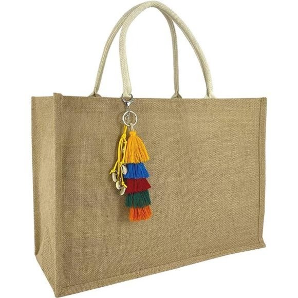 LARGE Beach Bag Straw Bag Beach Tote Handmade Color 1 - Picture 1 of 6